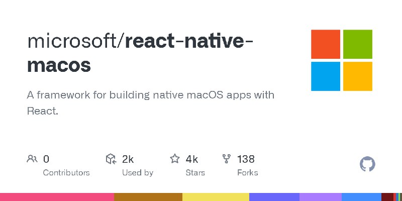 GitHub - microsoft/react-native-macos: A framework for building native macOS apps with React.